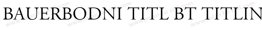BauerBodni Titl BT Titling字体转换